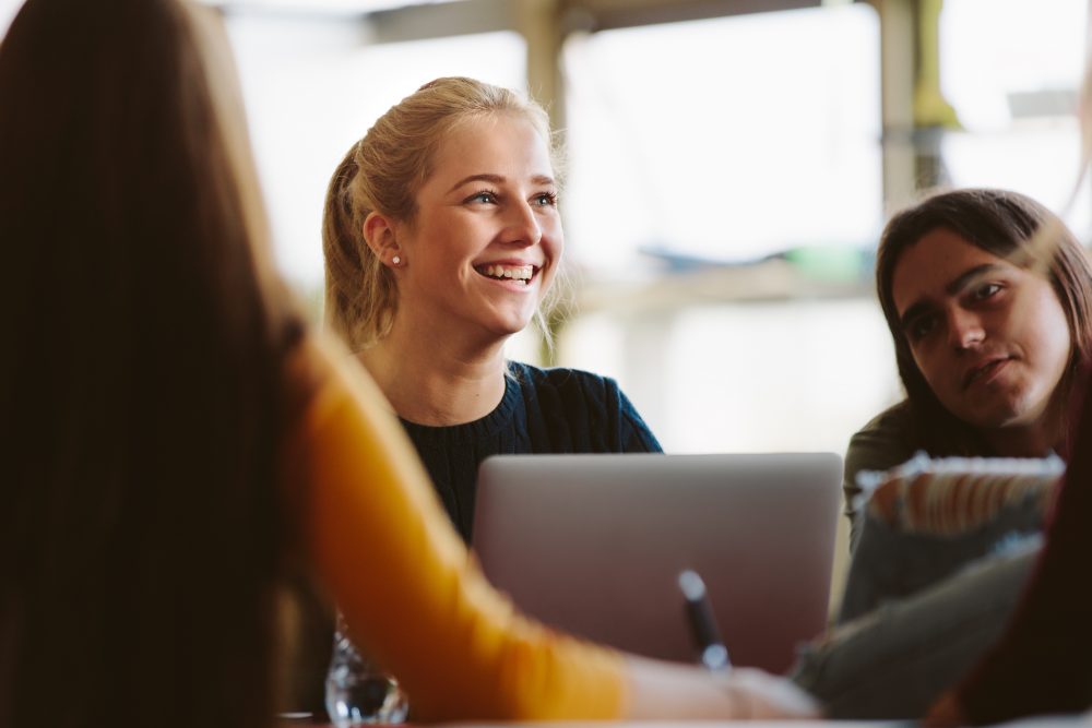 Student smiling