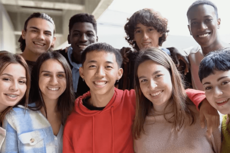 Group of students smiling