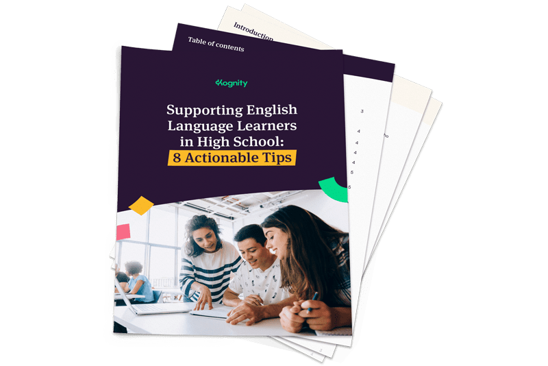 Cover of the "Supporting ELL Learners in the High School Classroom: 8 Actionable Tips" guide