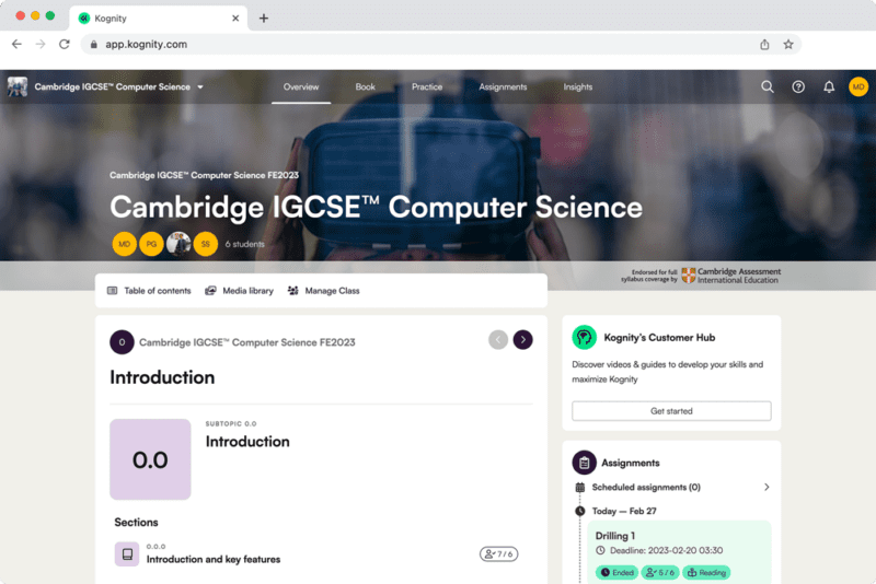 Kognity for Cambridge IGCSE Computer Science cover