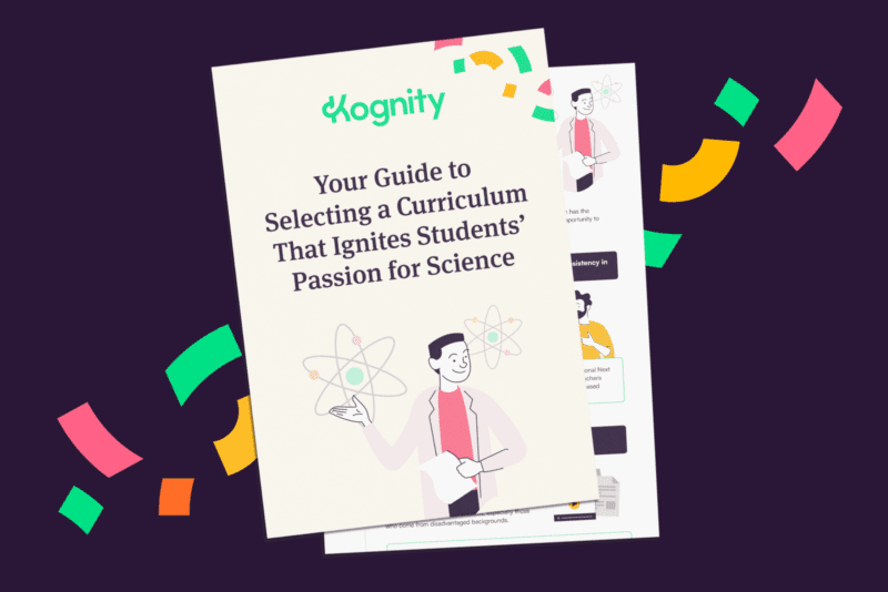 Front cover of Kognity checklist for selecting the right science curriculum