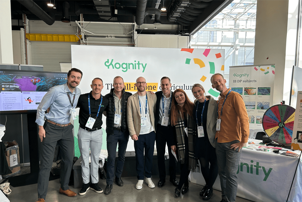 Kognity employees at an education conference